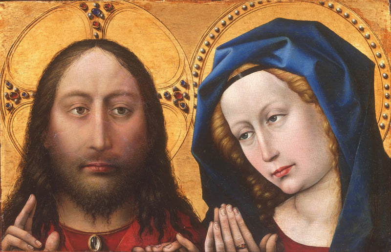 Cristo e a Virgem em oração - Robert Campin