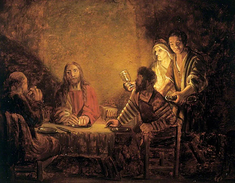 O Cristo e os discípulos (A Ceia de Emaús) - Rembrandt