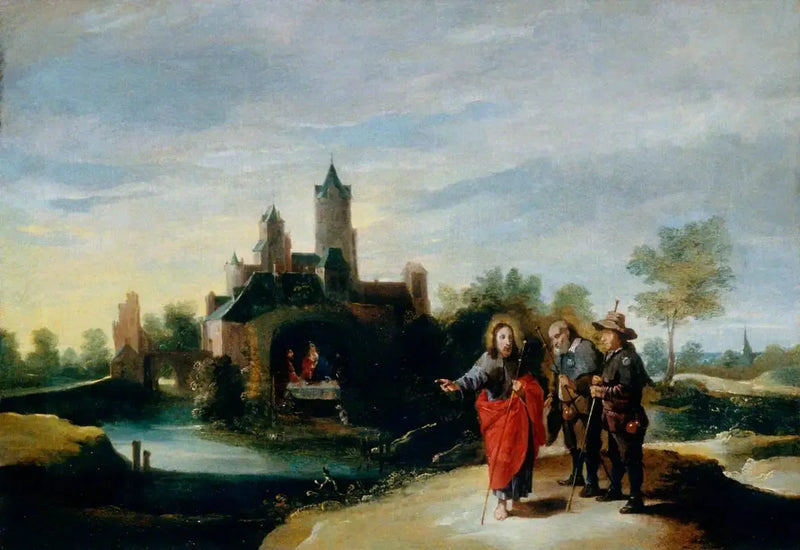 Cristo e os discípulos no caminho de Emaús - David Teniers o Jovem