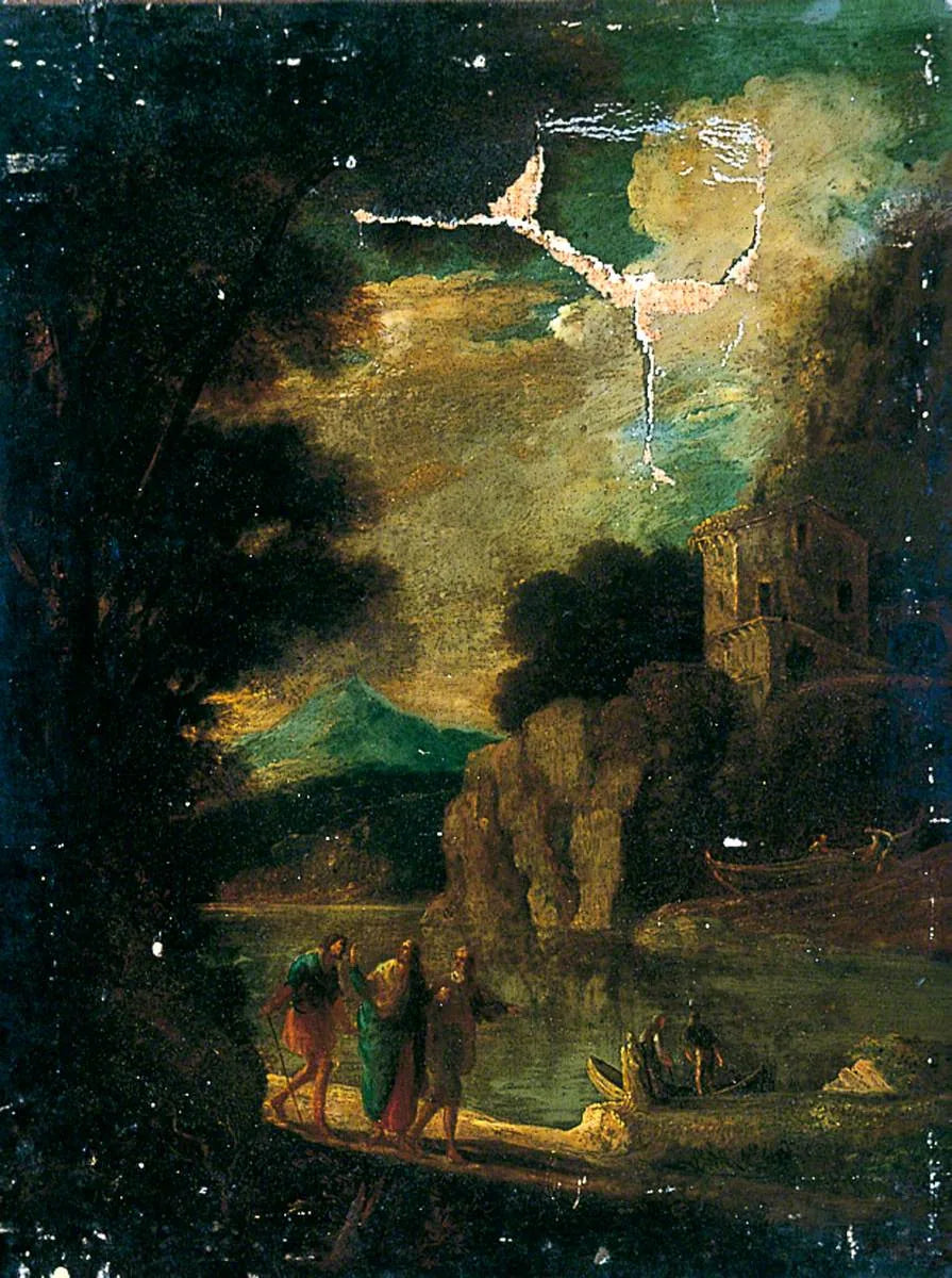 Le Christ et les disciples sur le chemin d'Emmaüs - Salvator Rosa