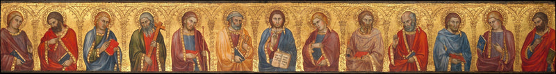 O Cristo e os doze apóstolos - Taddeo di Bartolo
