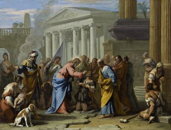 O Cristo cura o cego - Sebastiano Ricci