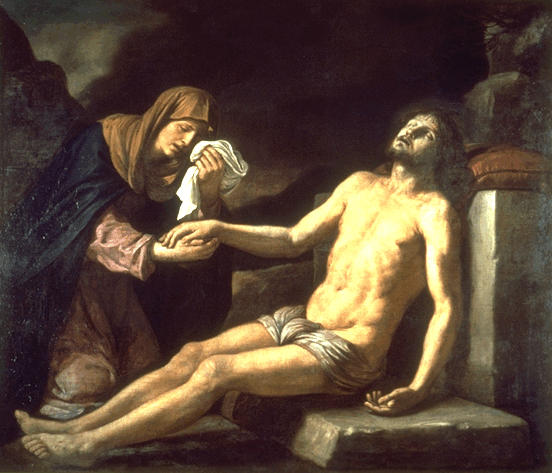 O Cristo Morto Chorado pela Virgem - Guercino