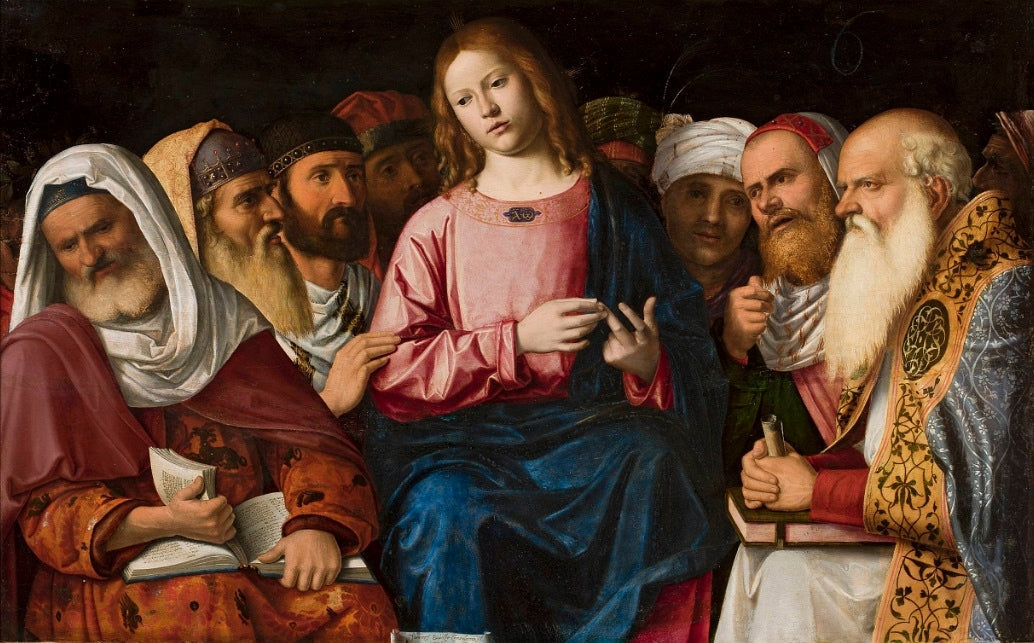 Le Christ parmi les docteurs (détail). - Cima da Conegliano image 1 reproduction réalisée par Alpha Reproduction