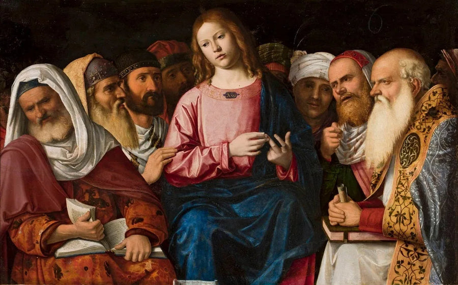 O Cristo entre os doutores (detalhe). - Cima da Conegliano