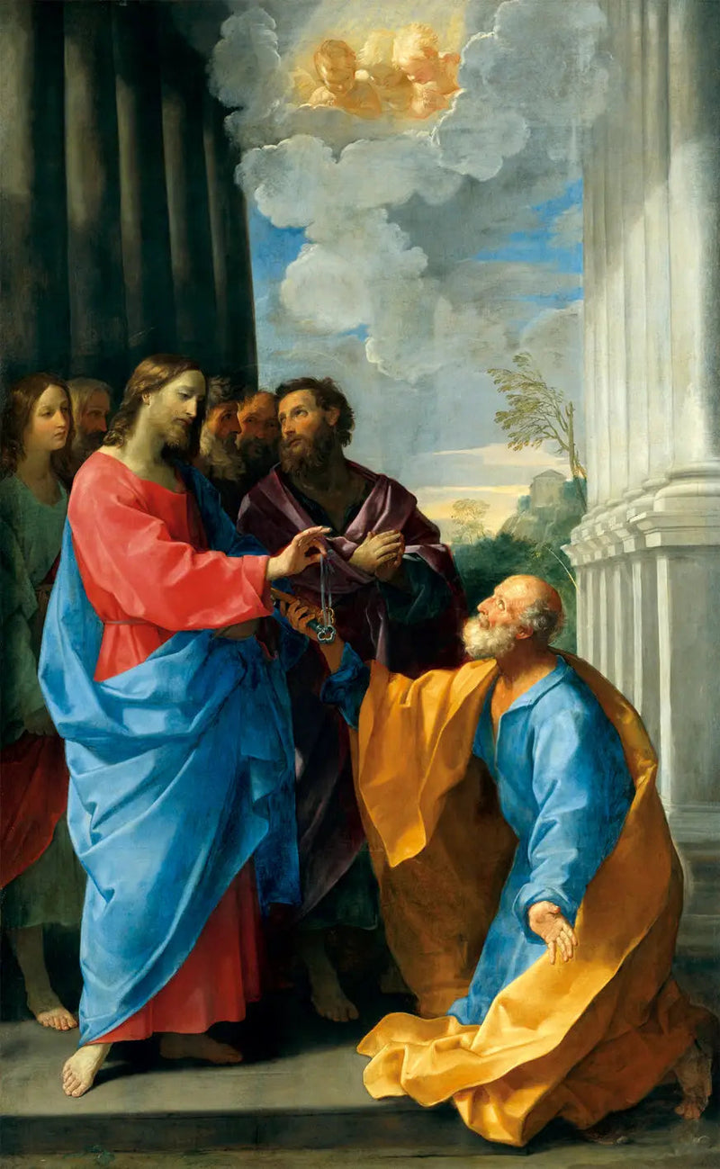 O Cristo entregando as chaves a São Pedro - Guido Reni