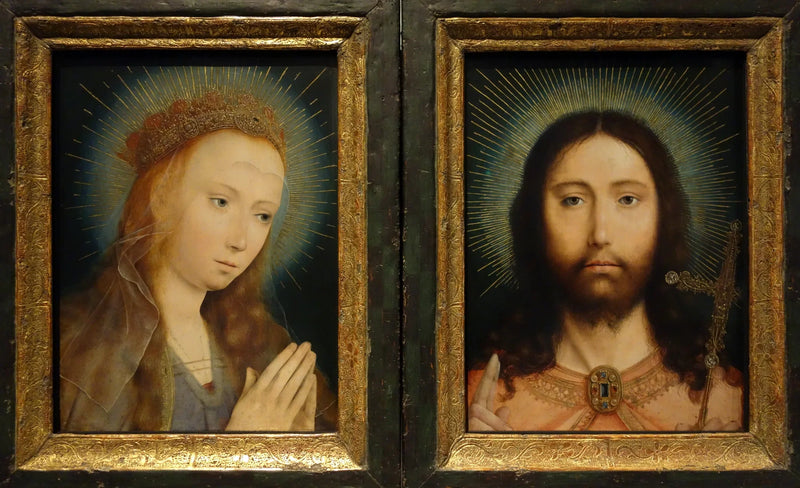 O Cristo Salvator Mundi e Maria em oração - Quentin Metsys