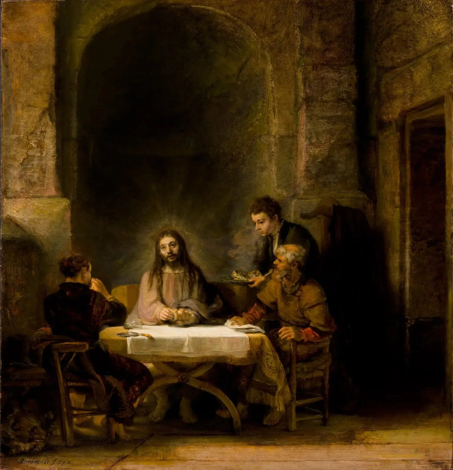 O Cristo se revelando aos peregrinos de Emaús - Rembrandt