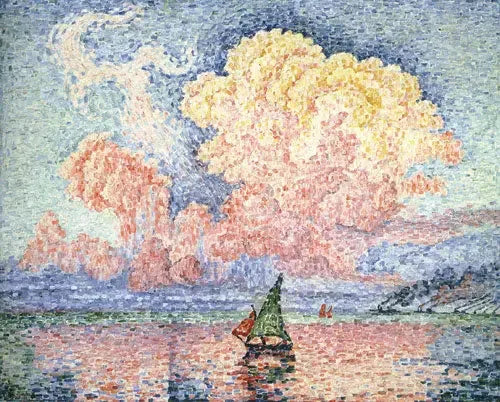 O céu rosa, Antibes - Paul Signac