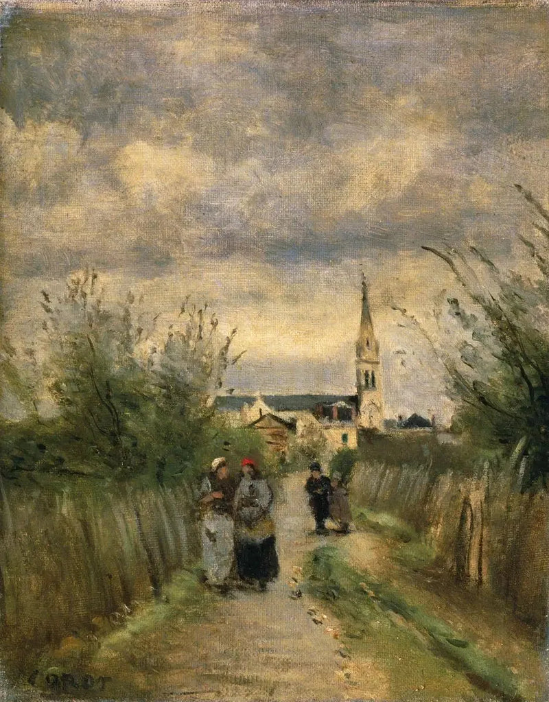 O Campanário de Argenteuil - Jean-Baptiste Camille Corot