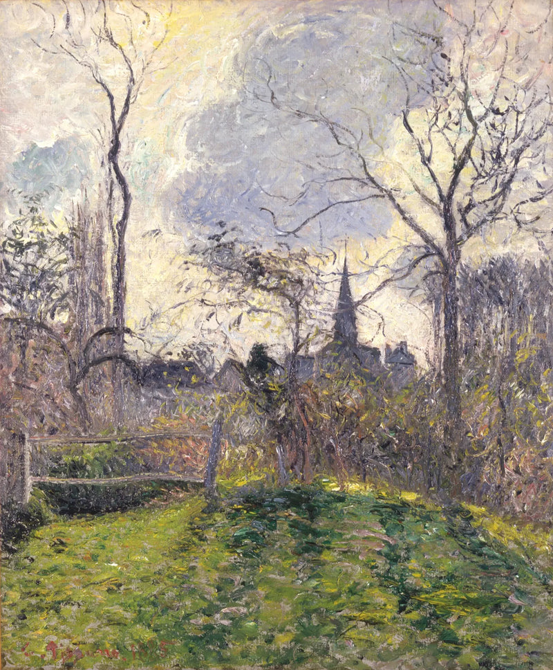 O campanário de Bazincourt - Camille Pissarro