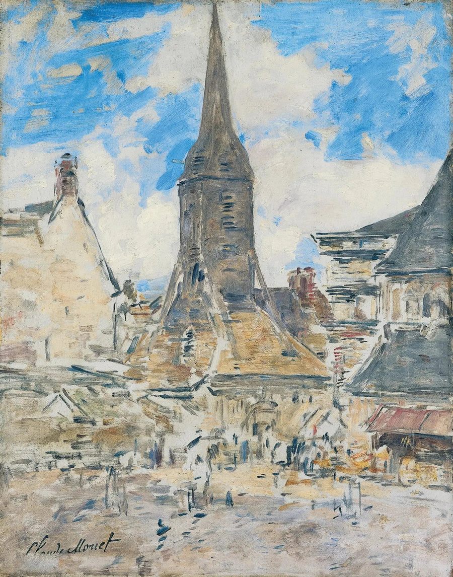 O Campanário de Sainte-Catherine, Honfleur - Eugène Boudin