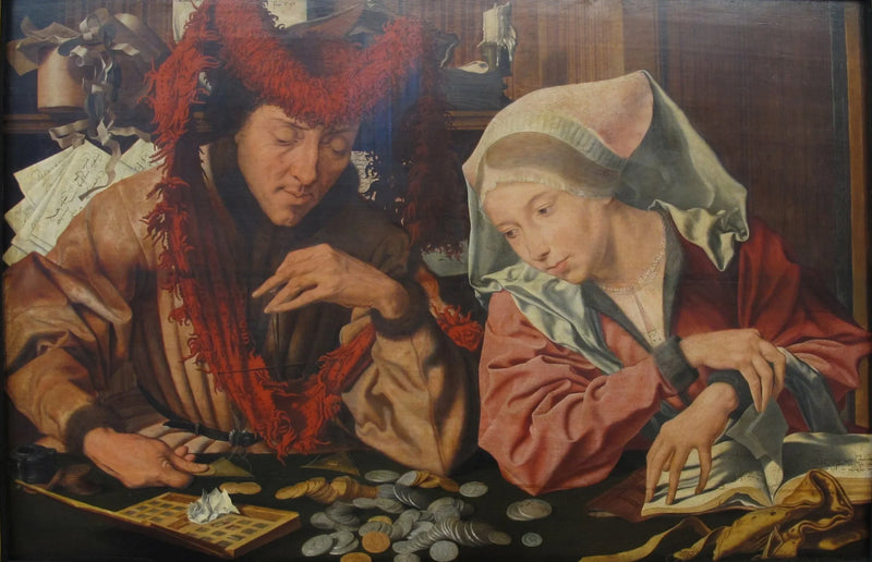 O Coletor de Impostos e sua Esposa - Marinus van Reymerswale