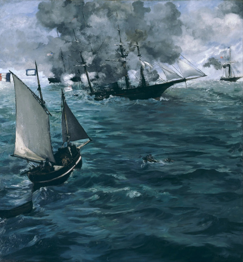 A Batalha do Kearsarge e do Alabama - Édouard Manet