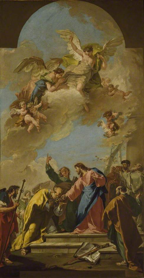 O comando de Cristo a São Pedro - Giovanni Battista Pittoni