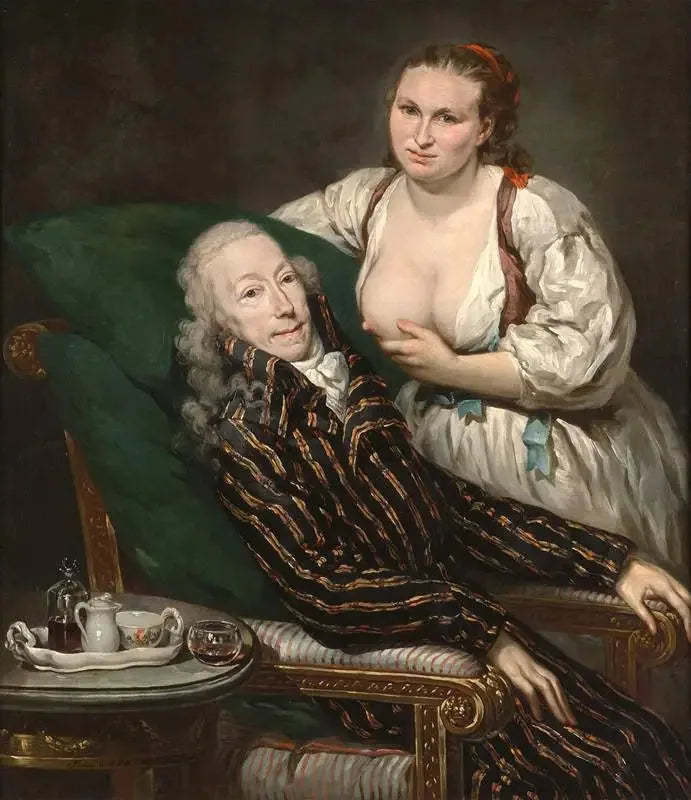 O conde Franz de Paula Graf von Hartig e sua esposa Eleanore como Caritas Romana - Barbara Krafft