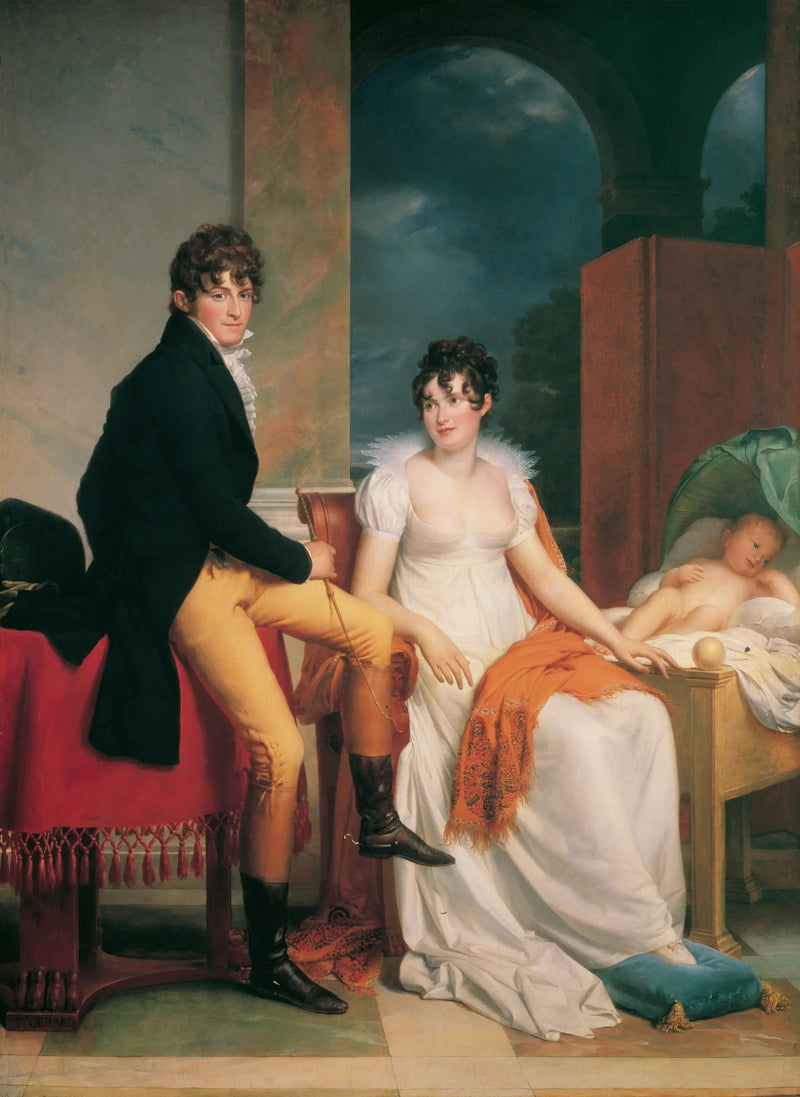 O conde Moritz Christian von Fries e sua família - François Gérard