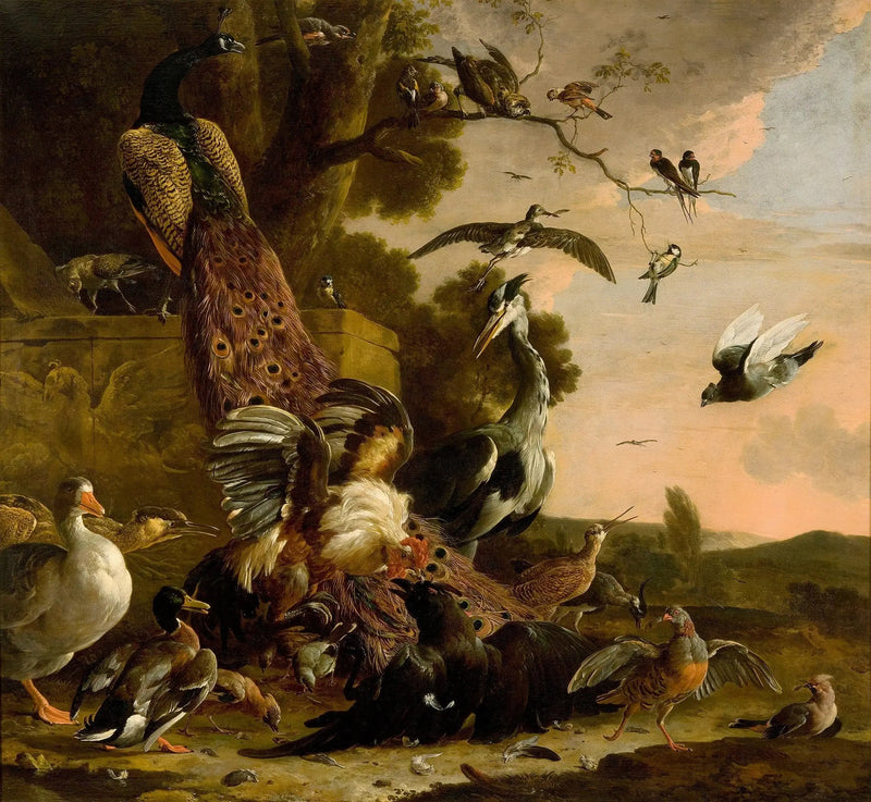 O corvo despido de suas penas falsas - Melchior de Hondecoeter
