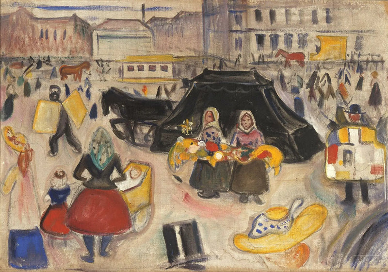 O Carro Funerário na Potsdamer Platz - Edvard Munch