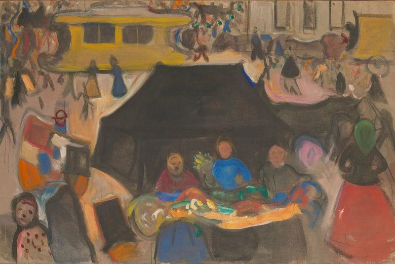 O Carro Funerário na Potsdamer Platz - Edvard Munch