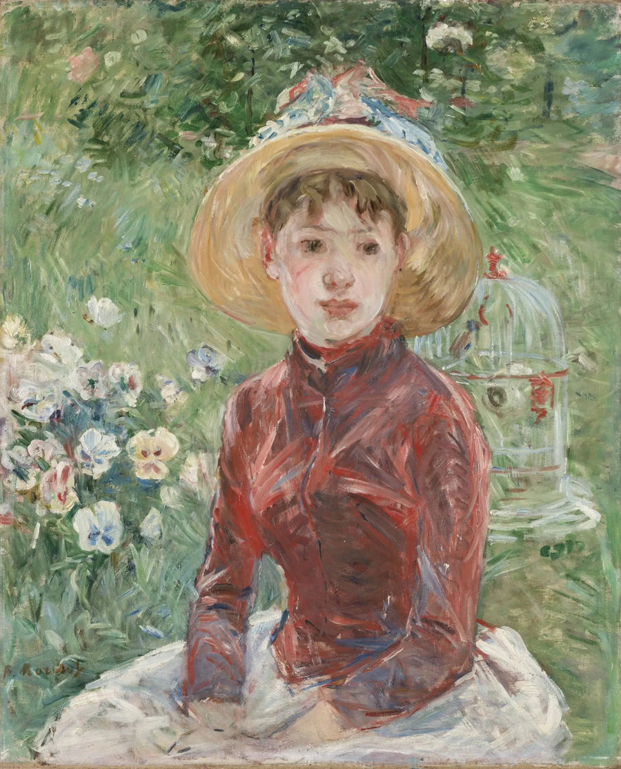 O corpete vermelho - Berthe Morisot