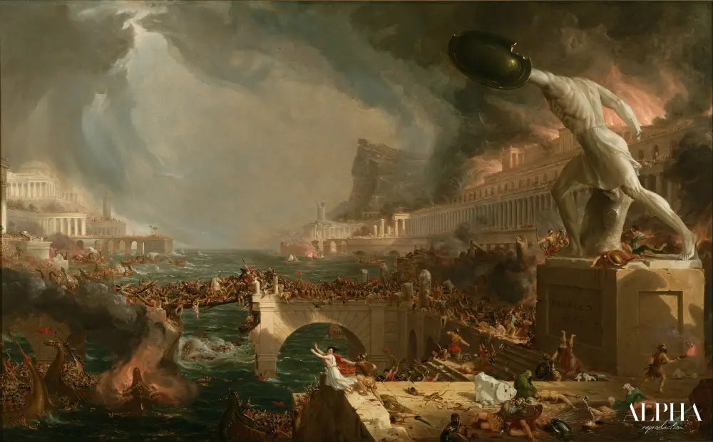 Le cours de l'empire : Destruction - Thomas Cole - Reproductions de tableaux et peintures haut de gamme