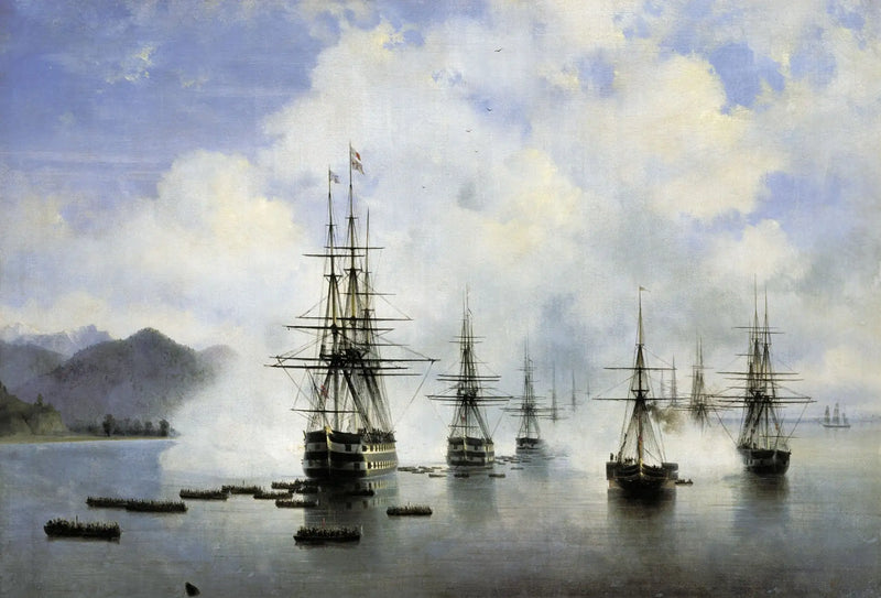 O desembarque de N. N. Raevskyi em Subashi - Ivan Aïvazovski