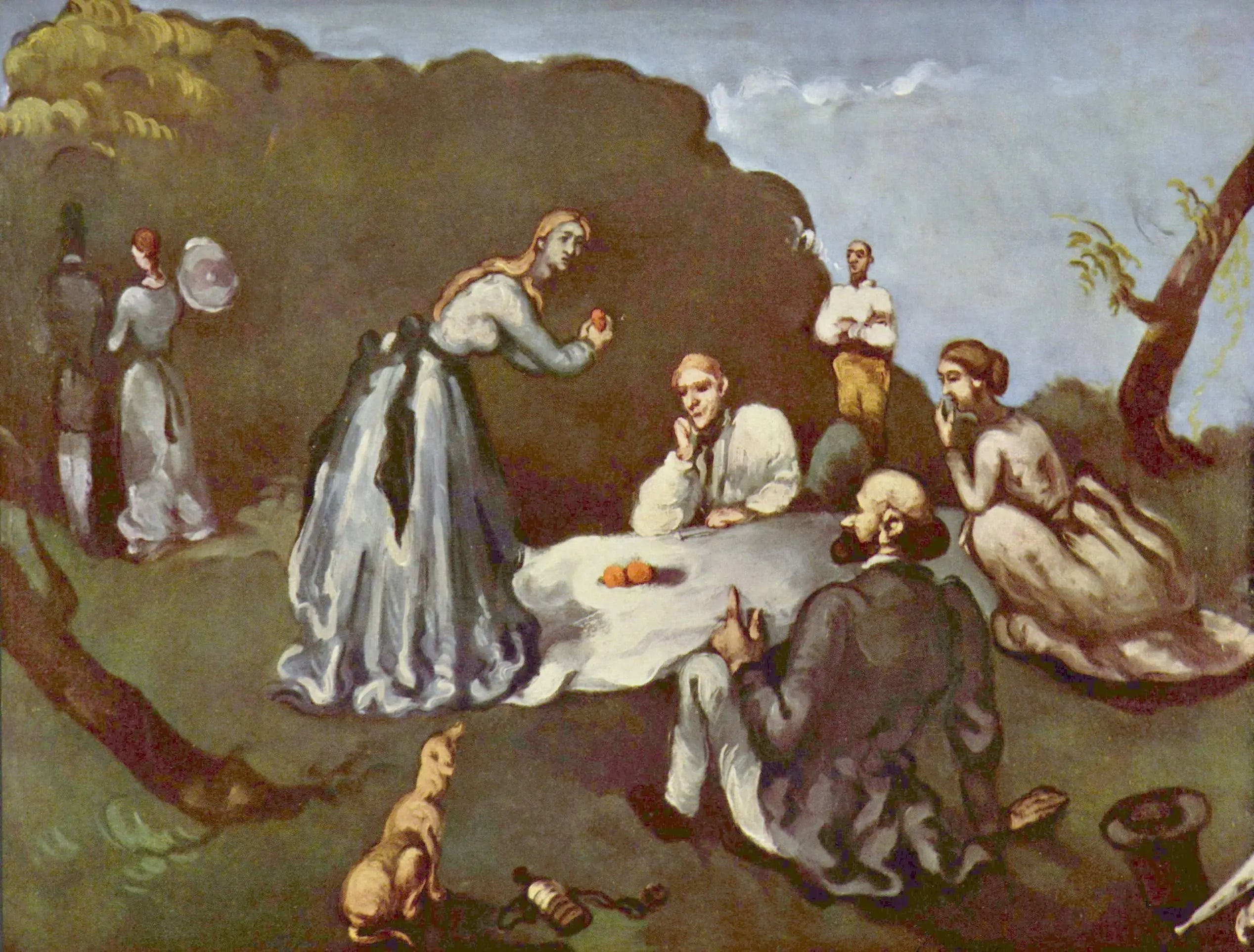 Reproduction du tableau « Le Déjeuner sur l'herbe - Paul Cézanne » par Alpha Reproduction en peinture à l’huile