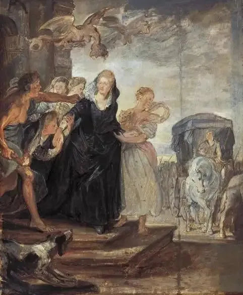 A partida da rainha de Paris - Peter Paul Rubens