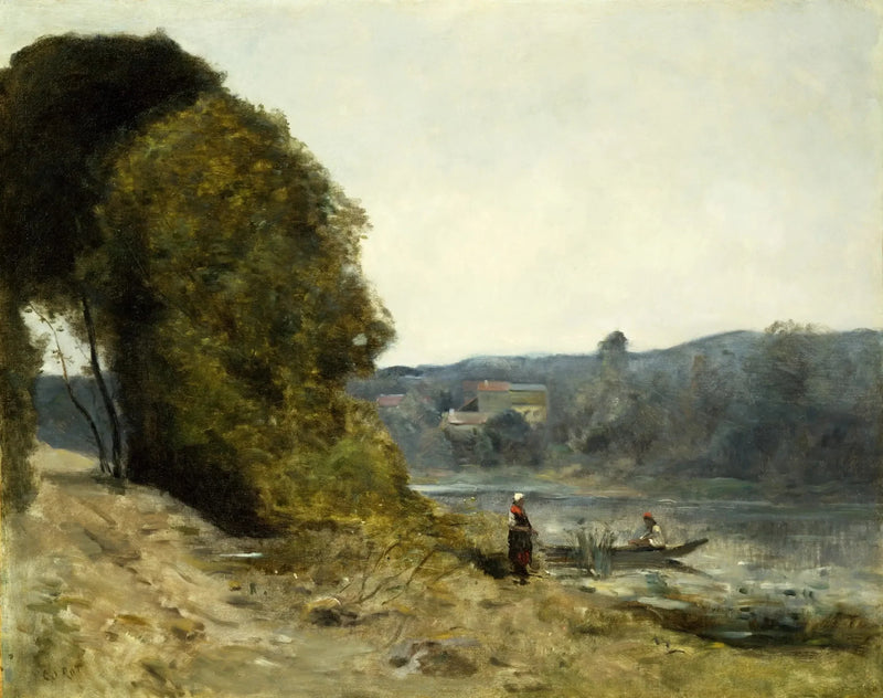 A partida do barqueiro - Jean-Baptiste Camille Corot