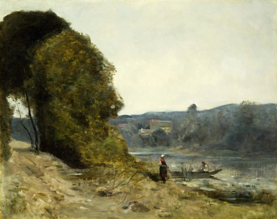 A partida do barqueiro - Jean-Baptiste Camille Corot