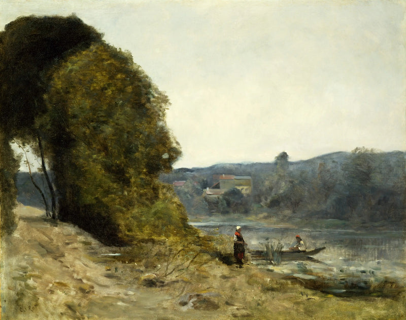 A partida do barqueiro - Jean-Baptiste Camille Corot