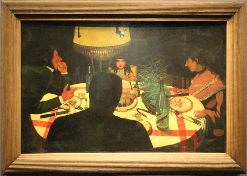 O Jantar, efeito de lâmpada - Félix Vallotton