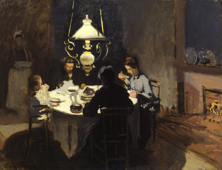 Le Dîner, conhecido como La Famille Sisley, W129 - Claude Monet