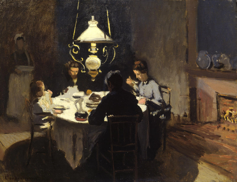 Le Dîner, conhecido como La Famille Sisley, W129 - Claude Monet