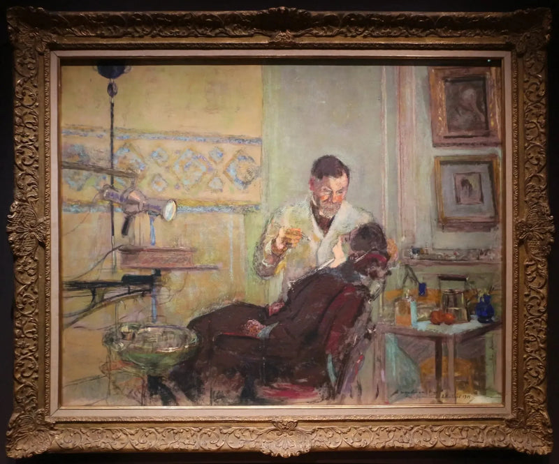 O Doutor George Viau em seu consultório odontológico - Édouard Vuillard