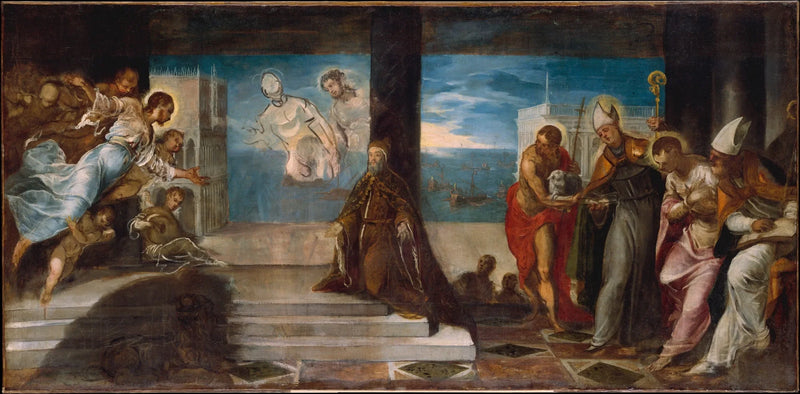 O doge Alvise Mocenigo apresentado ao Redentor - Jacopo Tintoretto