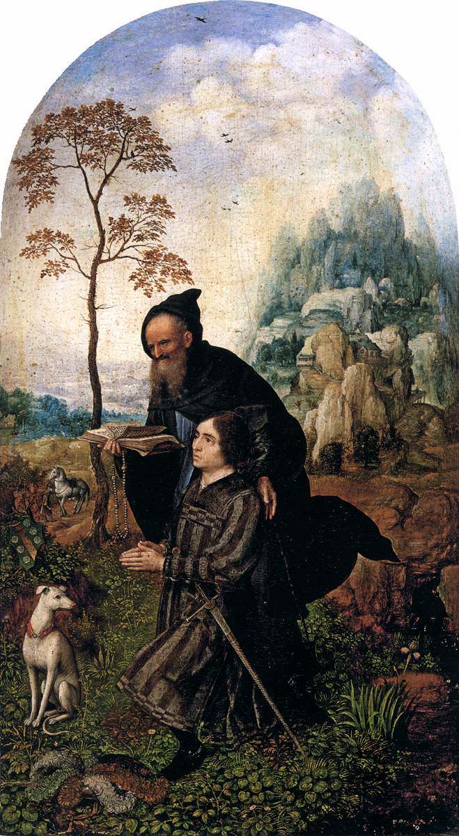 O doador protegido por Santo Antônio. - Jan Gossaert