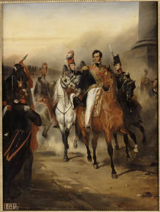 O duque de Orléans recebe na barreira do Trono o 1º regimento de hussardos comandado pelo duque de Chartres, 4 de agosto de 1830 - Ary Scheffer