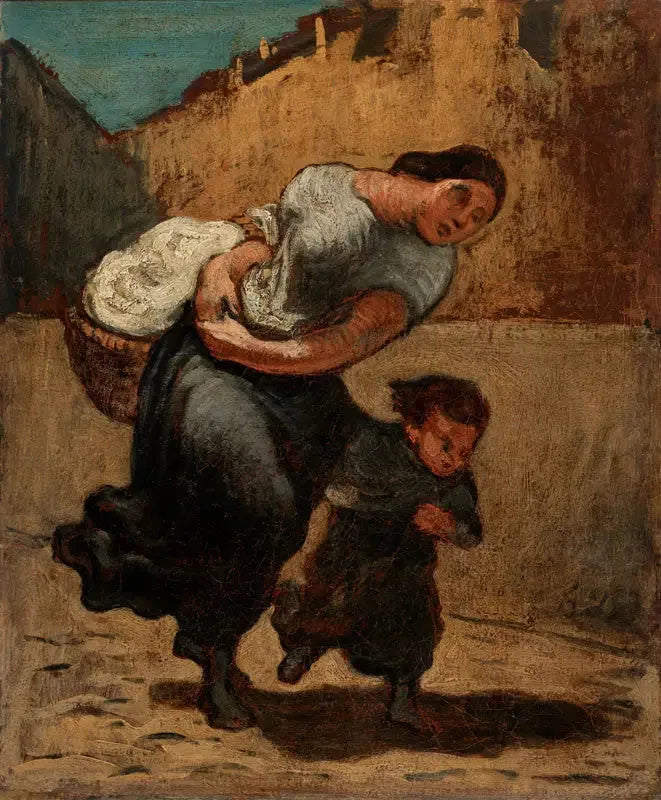 O Fardo (Lavadeira) - Honoré Daumier