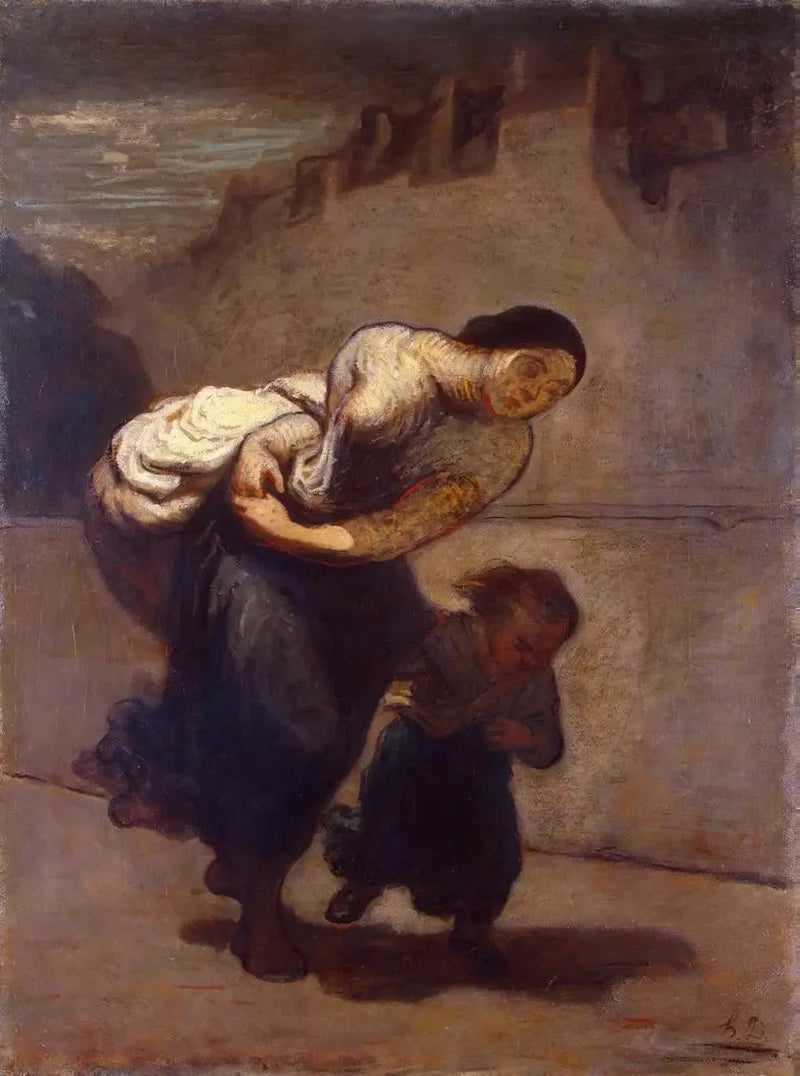 O Fardo (A Lavadeira) - Honoré Daumier