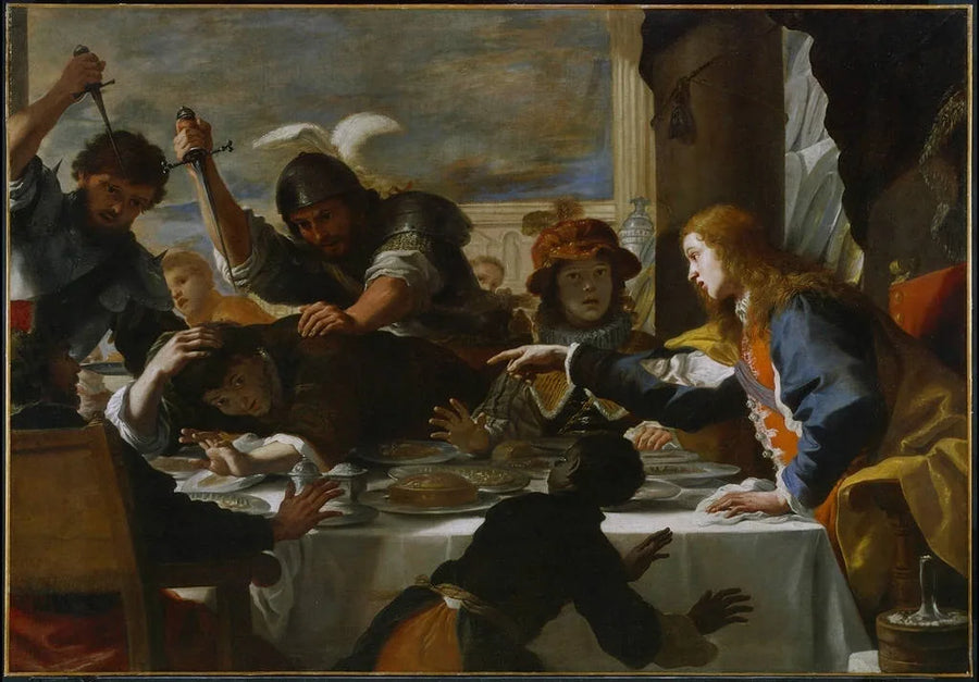 O banquete de Absalão - Mattia Preti
