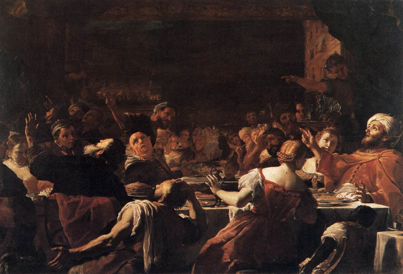 O Banquete de Baltazar - Mattia Preti