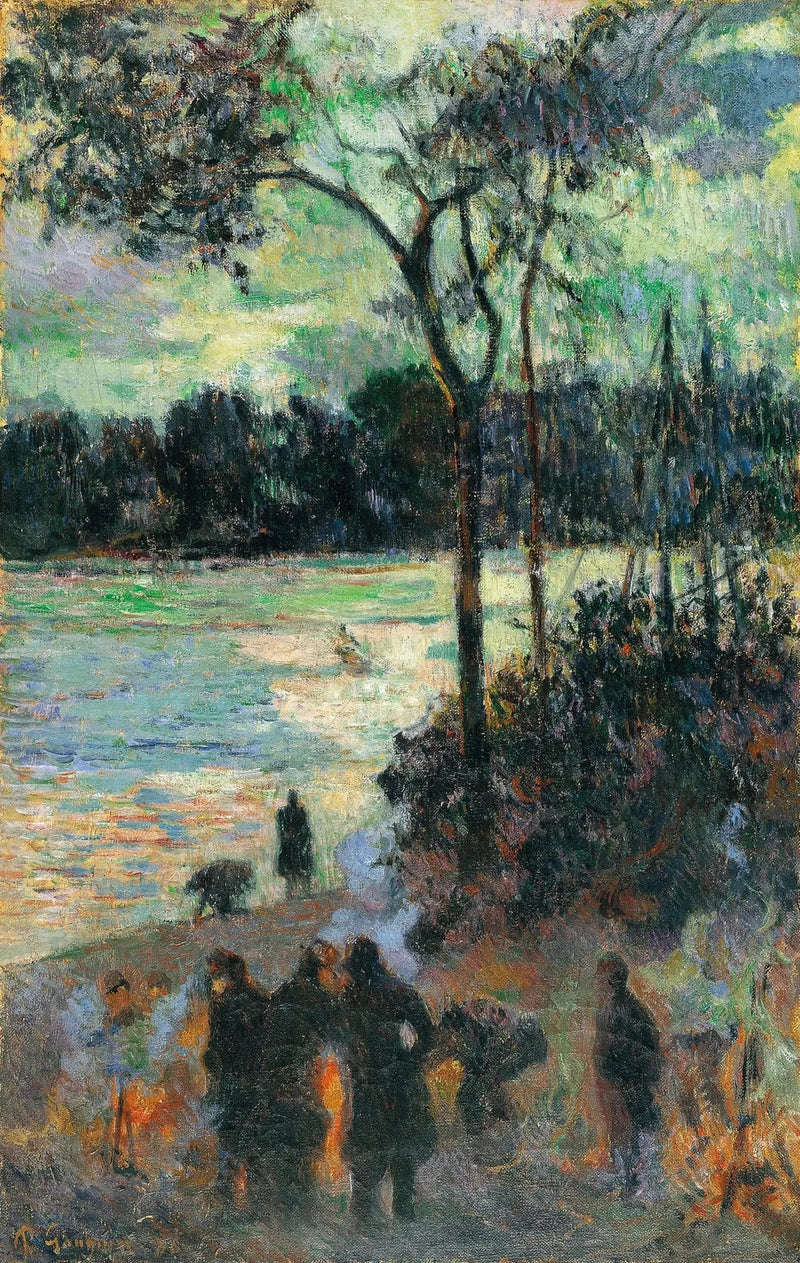 O Fogo à Beira da Água - Paul Gauguin