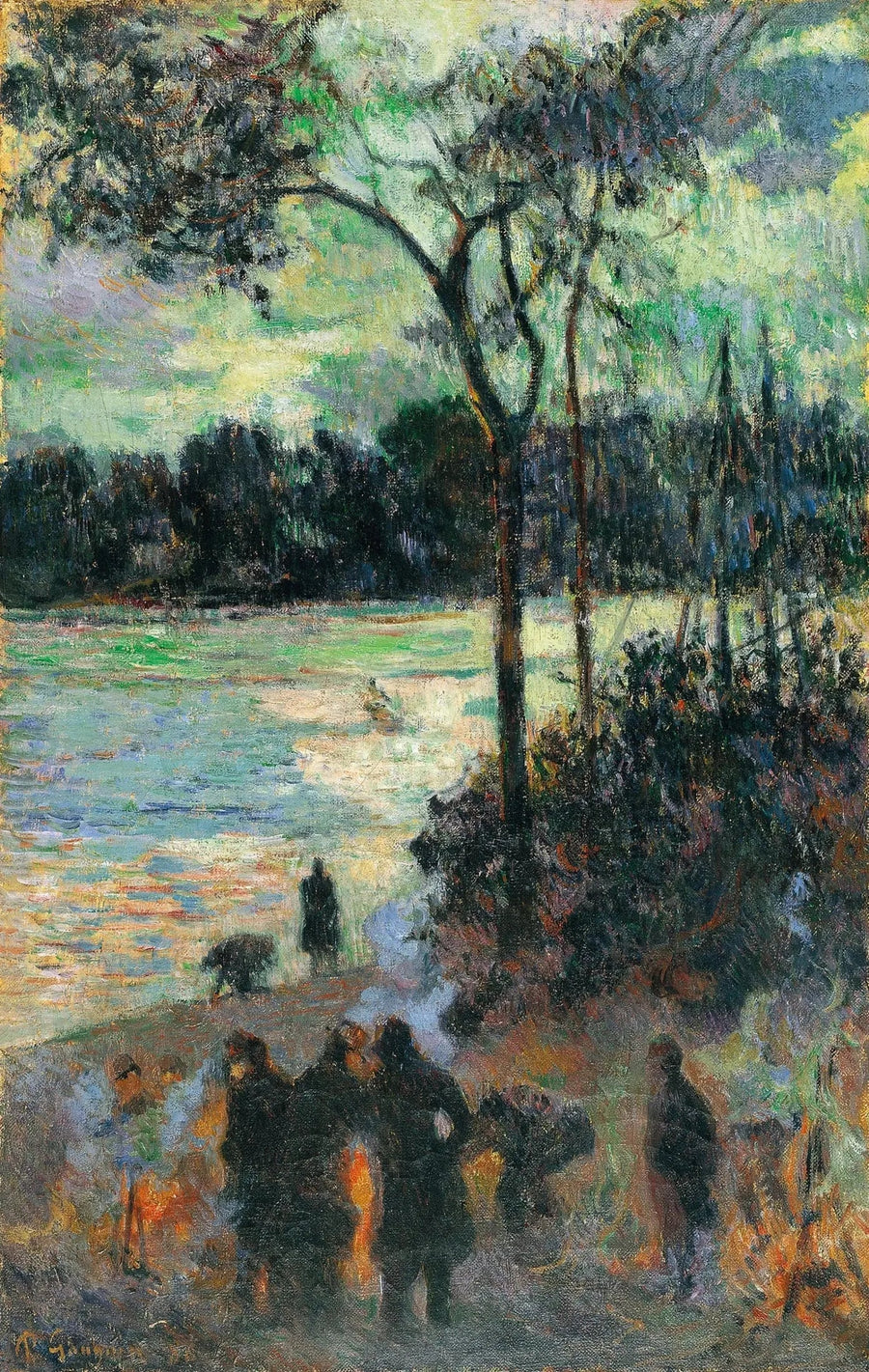 O Fogo à Beira da Água - Paul Gauguin