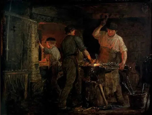 O ferreiro de Hornbæk - Peder Severin Krøyer