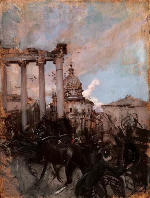 O fórum romano em Roma - Giovanni Boldini