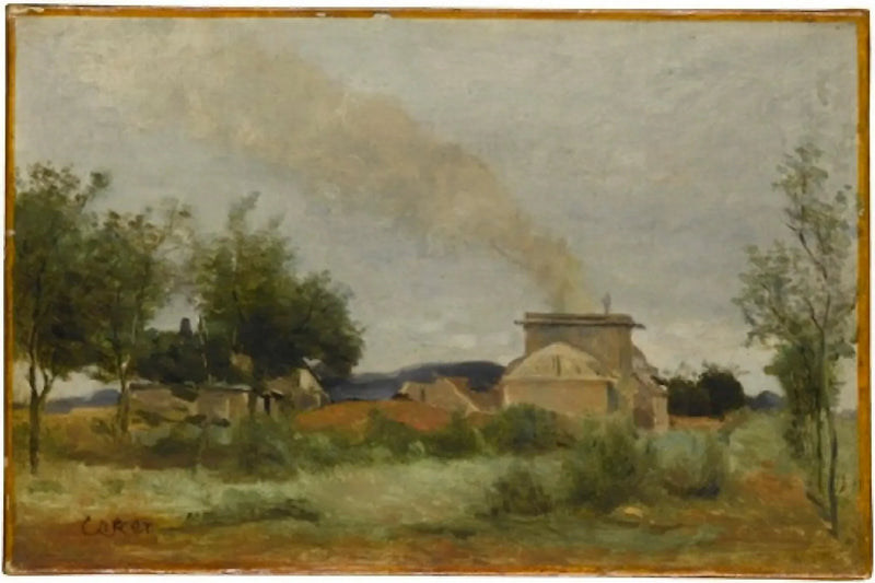 O forno de tijolos - Jean-Baptiste Camille Corot