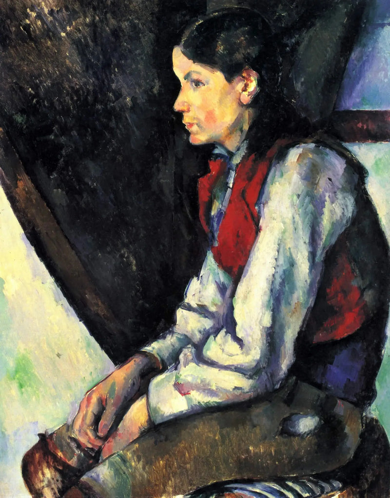 O Menino com o Colete Vermelho - Paul Cézanne