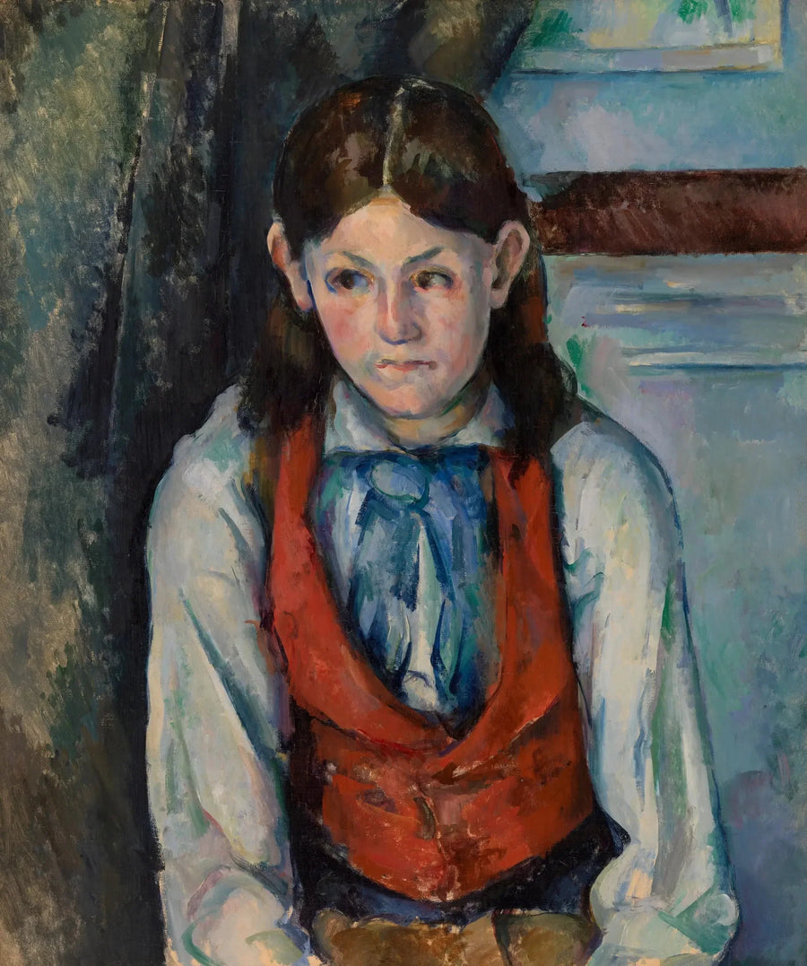 O Menino com o Colete Vermelho - Paul Cézanne